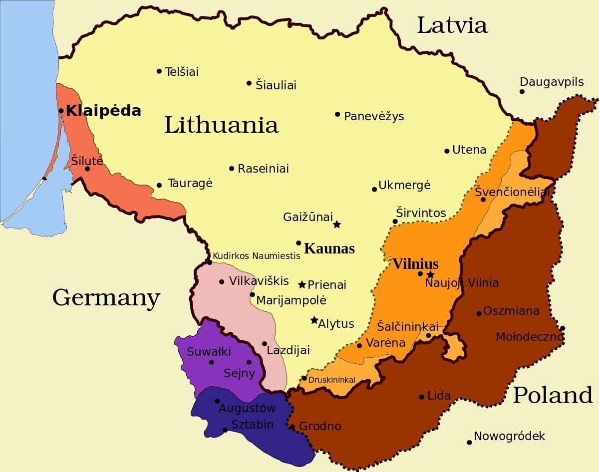 რუკა კაუნასი, ლიტვა