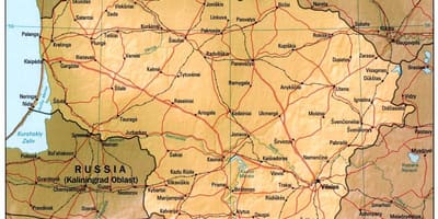რუკა ლიტვა 1900